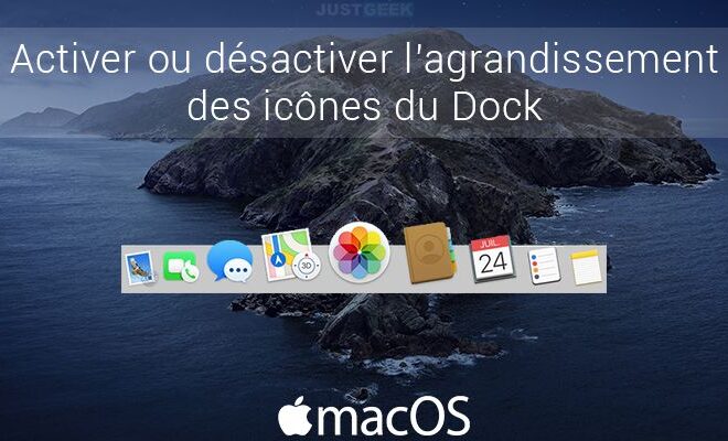 macOS: Enable or disable the magnification of icons in the Dock